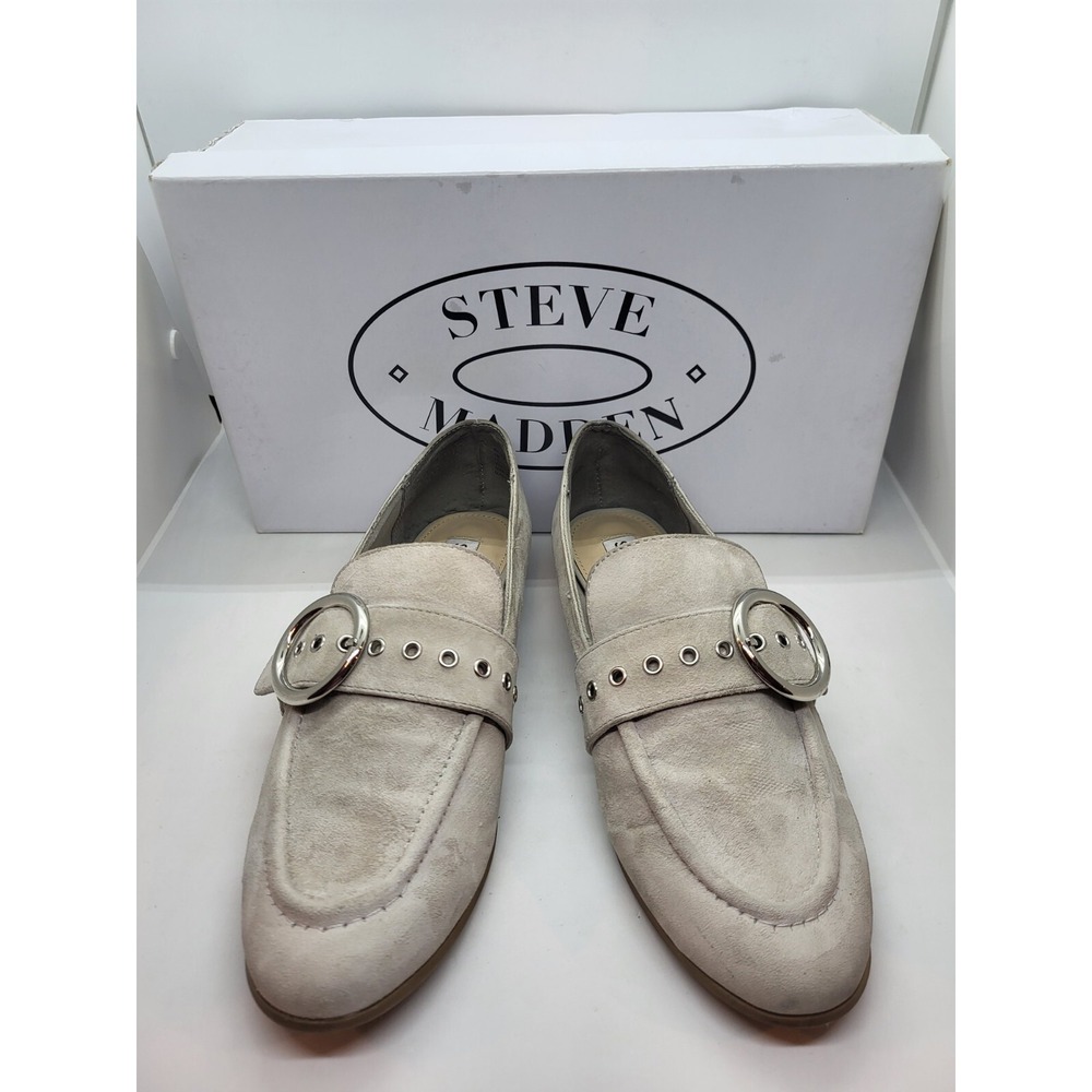 Steve Madden Women's Balance Grey Suede Slip On Size 7 M -With Box